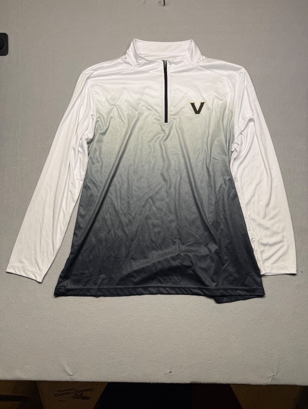 Vanderbilt Colosseum Quarter Zip Pullover Mens XXL Black/Off